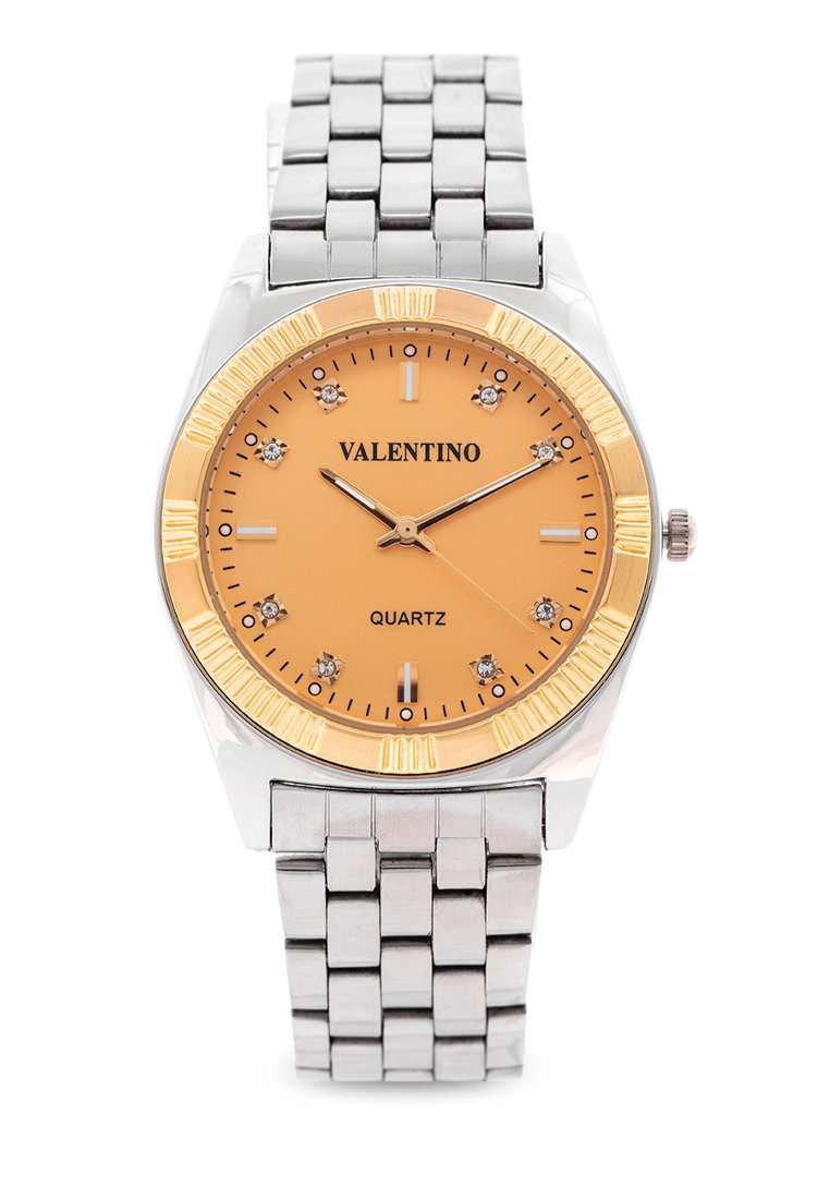 Valentino 20122249-GOLD DIAL Silver Watch for Men-Watch Portal Philippines