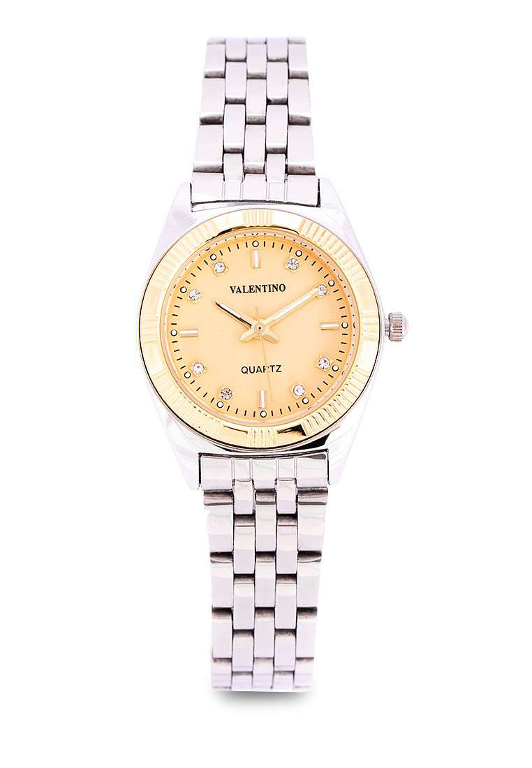 Valentino 20122250-GOLD DIAL Silver Watch for Women-Watch Portal Philippines