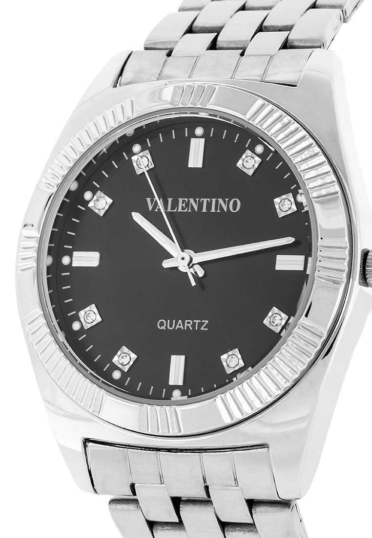 Valentino 20122251-BLACK DIAL Silver Watch for Men-Watch Portal Philippines