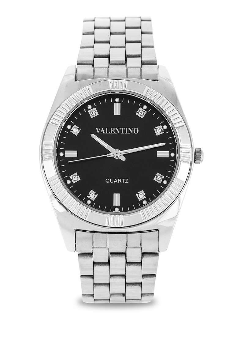 Valentino 20122251-BLACK DIAL Silver Watch for Men-Watch Portal Philippines