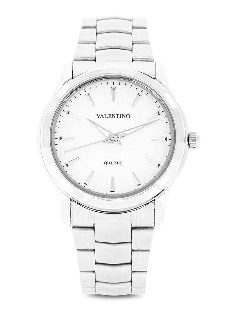 Valentino 20122253-WHT DIAL - SIL INDEX Analog Stainless Band Watch for Men-Watch Portal Philippines