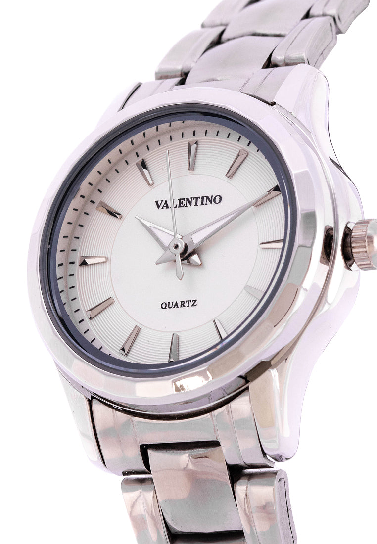 Valentino 20122254-WHT DIAL - SIL INDEX Analog Stainless Band Watch for Women-Watch Portal Philippines