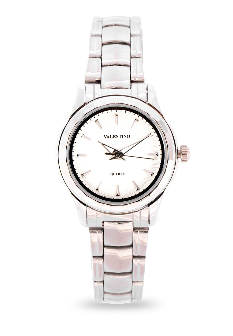 Valentino 20122254-WHT DIAL - SIL INDEX Analog Stainless Band Watch for Women-Watch Portal Philippines