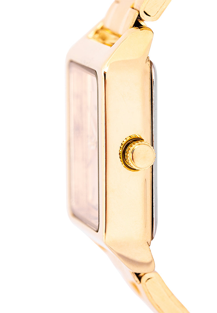 Valentino 20122256-GLD - GOLD DIAL LINES Analog Stainless Steel Strap Watch for Women-Watch Portal Philippines