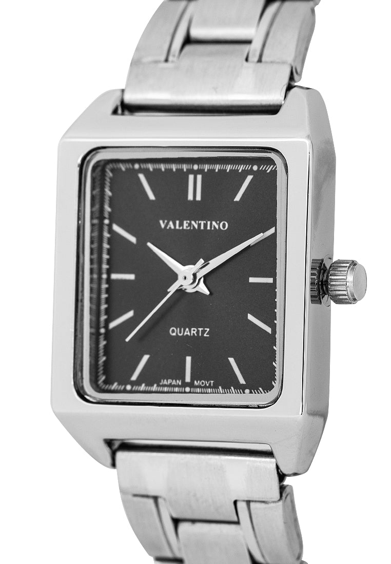 Valentino 20122257-BLK DIAL - LINE Analog Stainless Steel Strap Watch for Women-Watch Portal Philippines