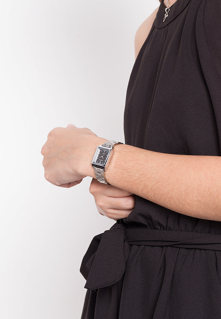 Valentino 20122257-BLK DIAL - LINE Analog Stainless Steel Strap Watch for Women-Watch Portal Philippines