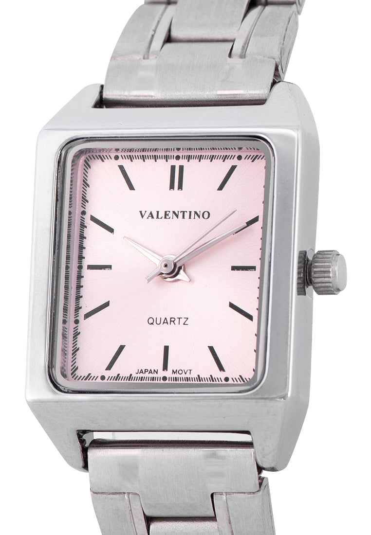Valentino 20122257-PINK DIAL - LINE Analog Stainless Steel Strap Watch for Women-Watch Portal Philippines
