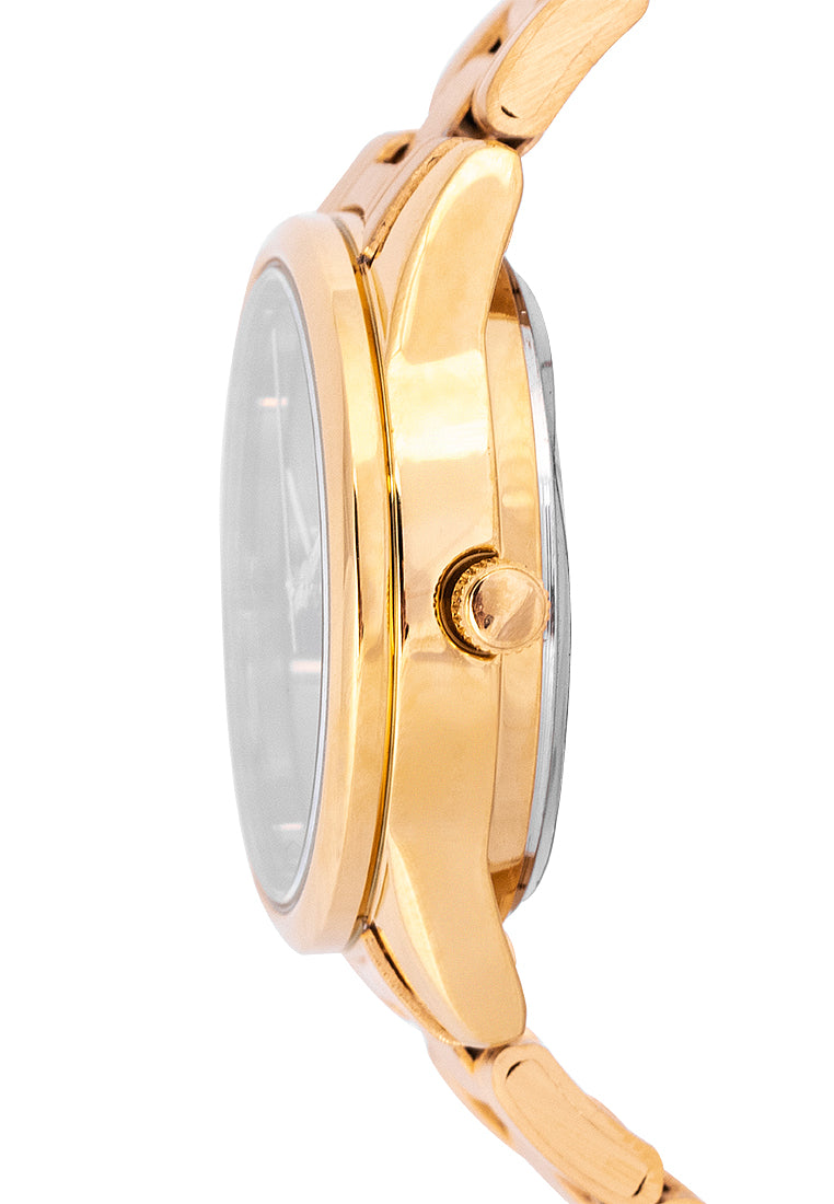 Valentino 20122258-GLD - BLACK DIAL Analog Stainless Band Watch for Women-Watch Portal Philippines