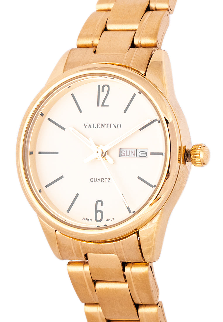Valentino 20122258-GLD - GOLD DIAL Analog Stainless Band Watch for Women-Watch Portal Philippines