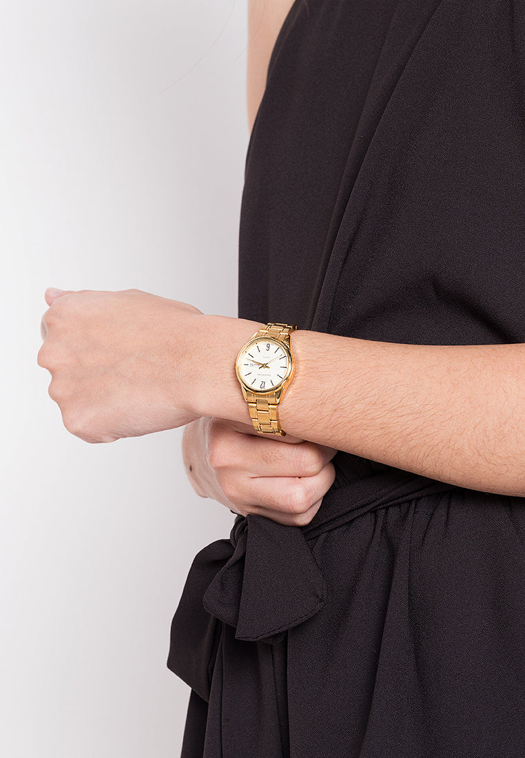Valentino 20122258-GLD - GOLD DIAL Analog Stainless Band Watch for Women-Watch Portal Philippines
