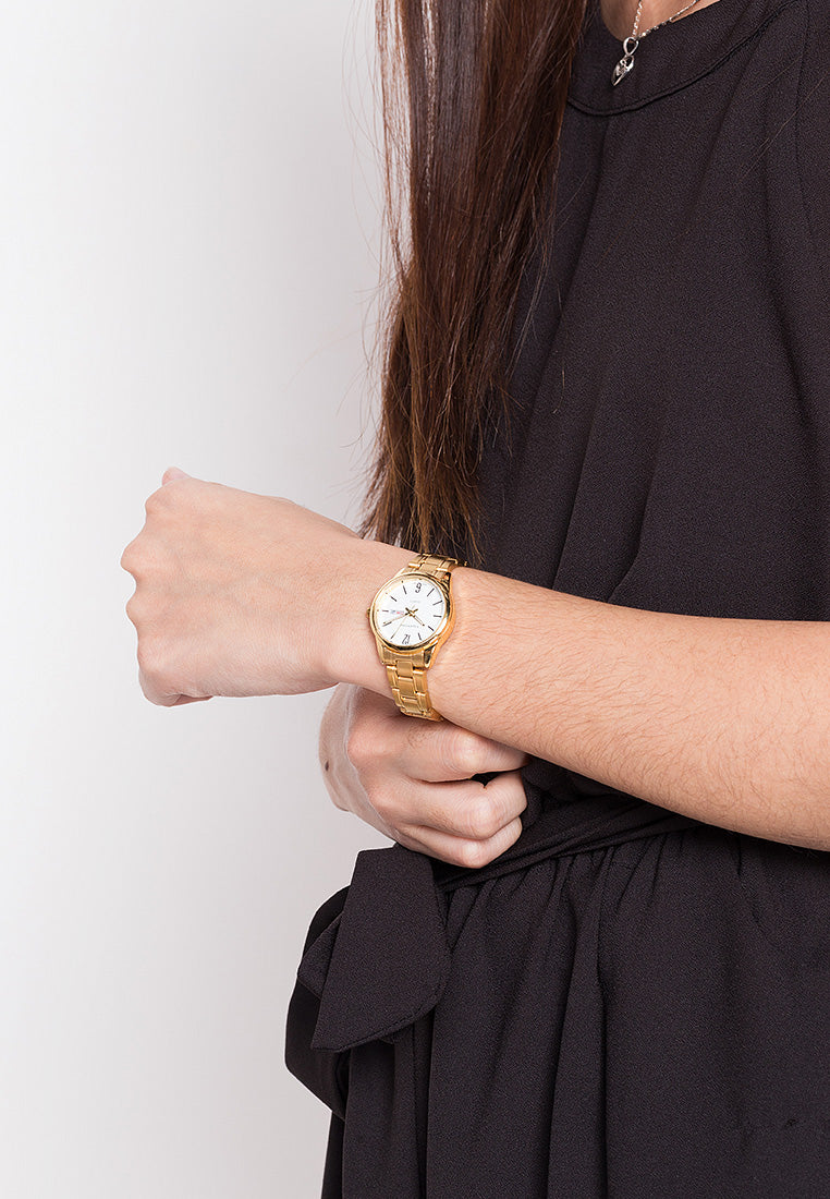 Valentino 20122258-GLD - WHITE DIAL Analog Stainless Band Watch for Women-Watch Portal Philippines