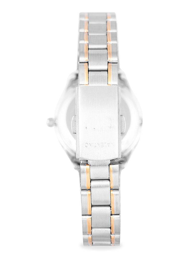 Valentino 20122258-TWO TONE - WHITE DIAL Analog Stainless Band Watch for Women-Watch Portal Philippines