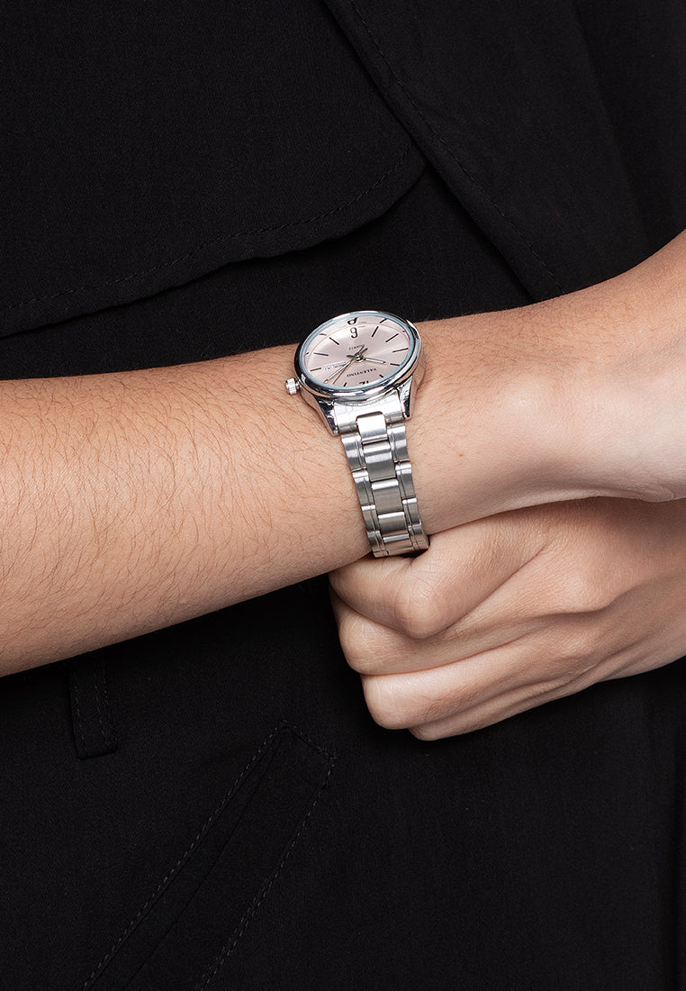 Valentino 20122259-PINK DIAL Analog Stainless Steel Strap Watch for Women-Watch Portal Philippines