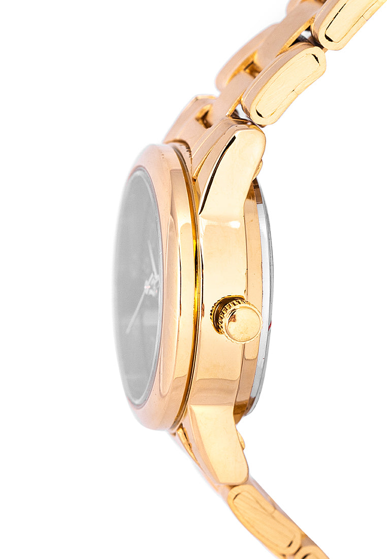 Valentino 20122260-GLD - BLACK DIAL Analog Stainless Band Watch for Women-Watch Portal Philippines