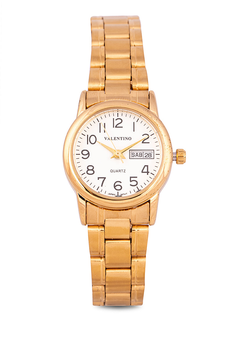 Valentino 20122260-GLD - WHITE DIAL Analog Stainless Band Watch for Women-Watch Portal Philippines