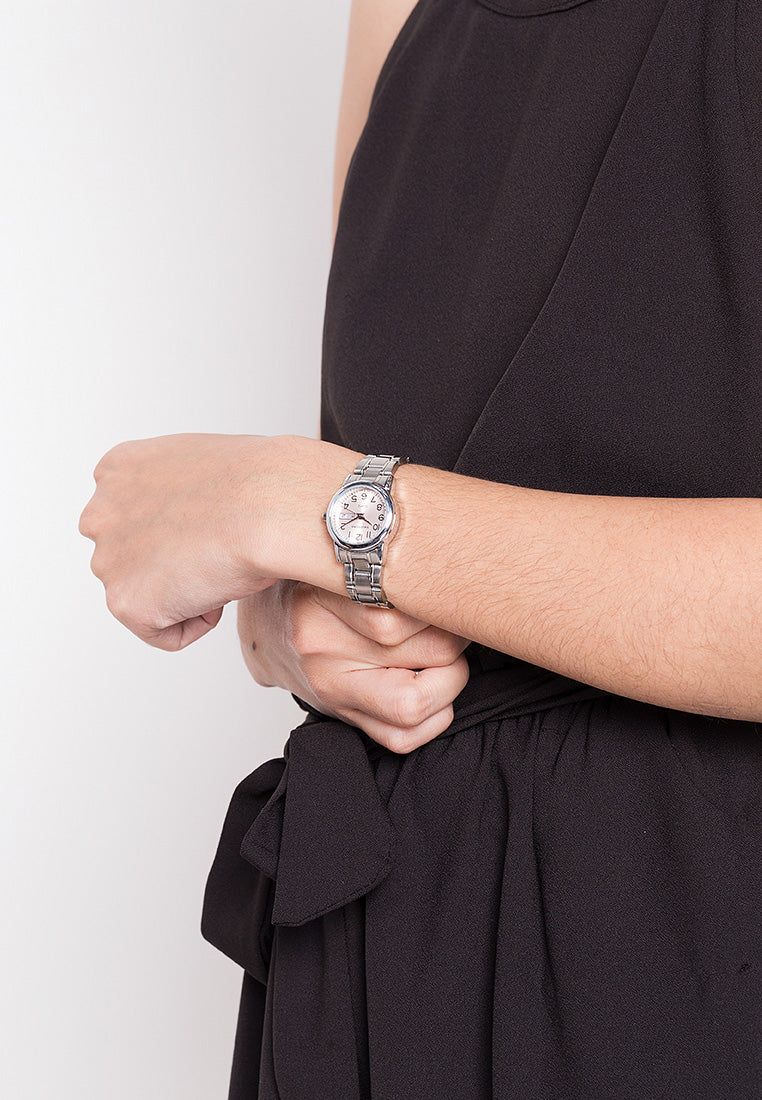 Valentino 20122261-PINK DIAL Analog Stainless Steel Strap Watch for Women-Watch Portal Philippines