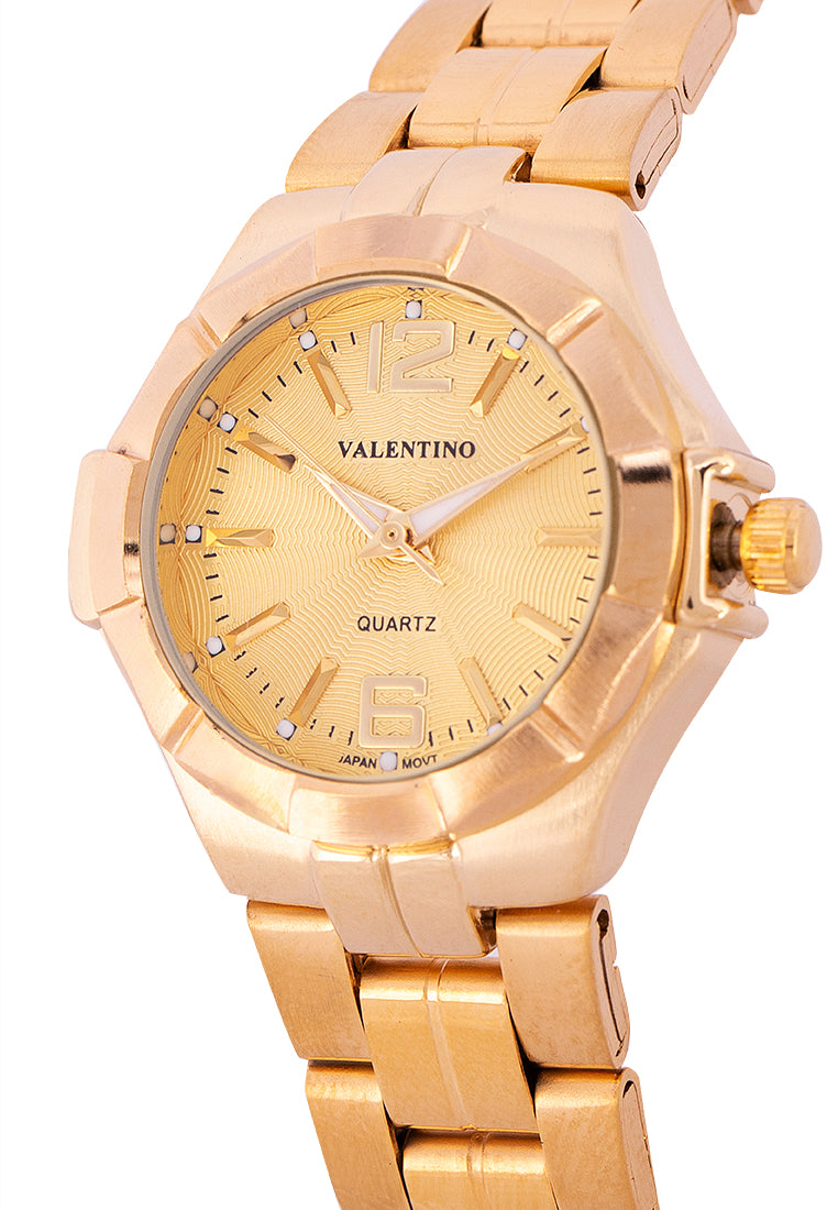 Valentino 20122262-GLD DIAL - NUMBER Analog Stainless Band Watch for Women-Watch Portal Philippines
