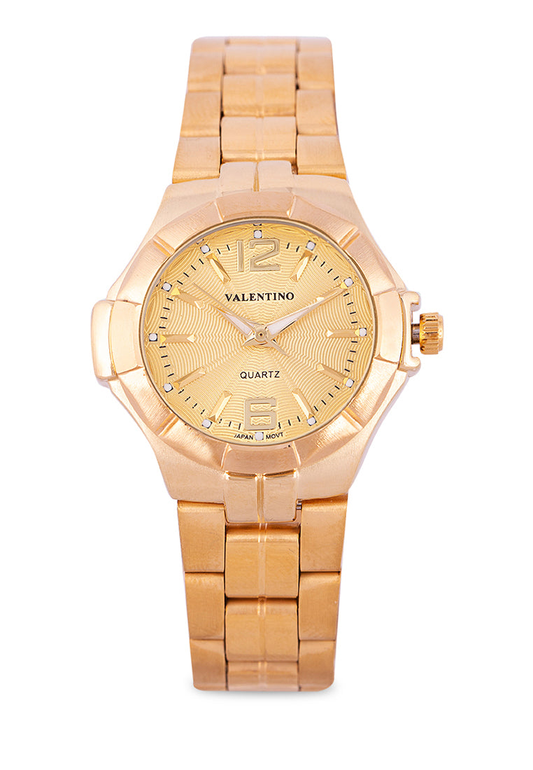 Valentino 20122262-GLD DIAL - NUMBER Analog Stainless Band Watch for Women-Watch Portal Philippines