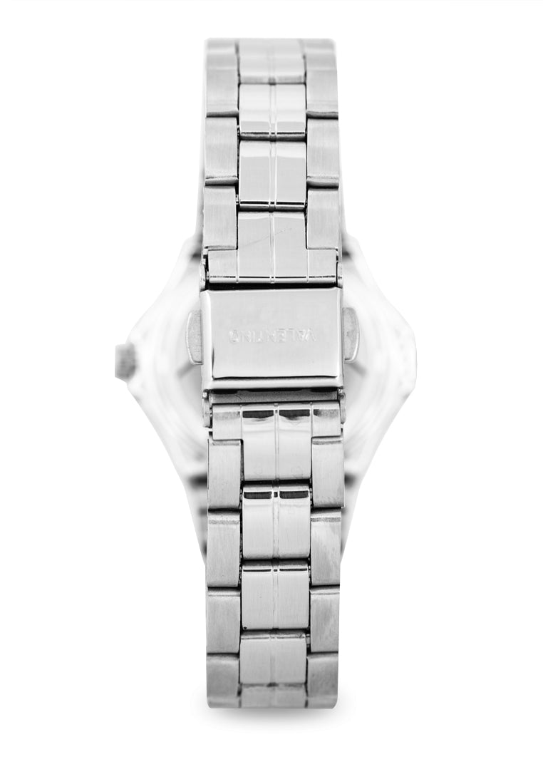 Valentino 20122263-SIL VES - BLK DIAL NUMBER Analog Stainless Band Watch for Women-Watch Portal Philippines