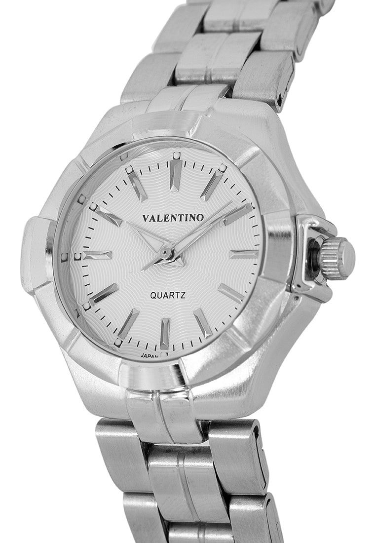 Valentino 20122263-SIL VES - WHT DIAL LINE Analog Stainless Band Watch for Women-Watch Portal Philippines