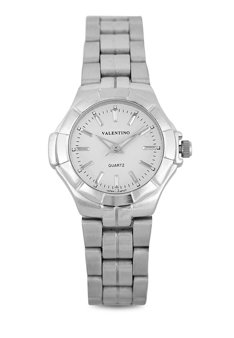 Valentino 20122263-SIL VES - WHT DIAL LINE Analog Stainless Band Watch for Women-Watch Portal Philippines