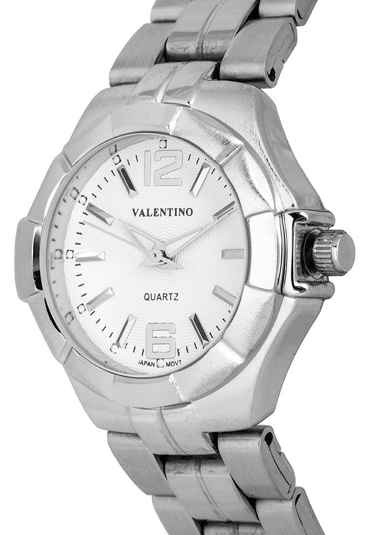 Valentino 20122263-SIL VES - WHT DIAL NUMBER Analog Stainless Band Watch for Women-Watch Portal Philippines