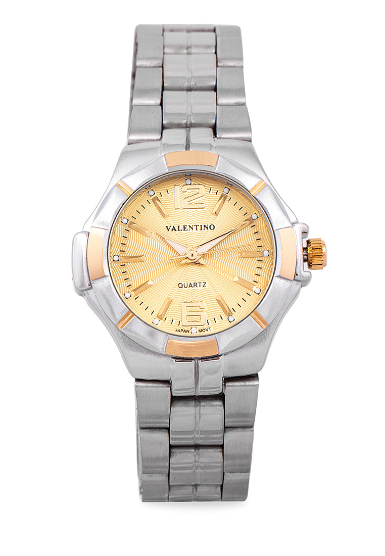 Valentino 20122263-TWO TONE VES - GLD DIAL NUMBER Analog Stainless Band Watch for Women-Watch Portal Philippines