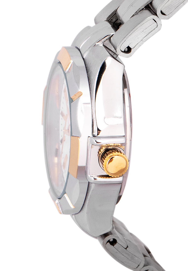 Valentino 20122263-TWO TONE VES - WHT DIAL LINE Analog Stainless Band Watch for Women-Watch Portal Philippines