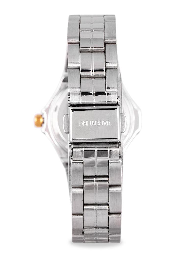 Valentino 20122263-TWO TONE VES - WHT DIAL LINE Analog Stainless Band Watch for Women-Watch Portal Philippines