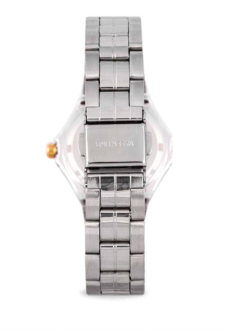 Valentino 20122263-TWO TONE VES - WHT DIAL NUMBER Analog Stainless Band Watch for Women-Watch Portal Philippines