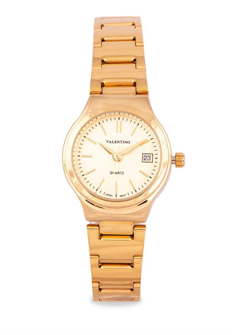 Valentino 20122265-GOLD DIAL - NUMBER Gold Stainless Watch for Women-Watch Portal Philippines