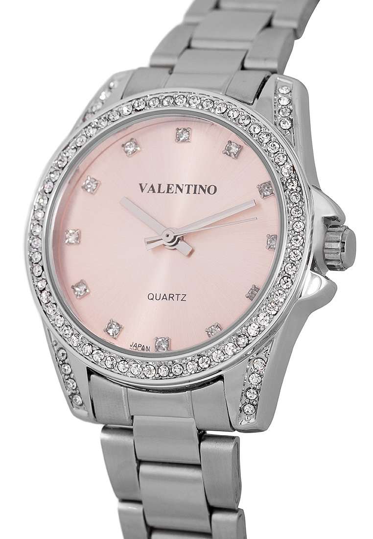 Valentino 20122291-PINK DIAL Silver Stainless Steel Watch for Women-Watch Portal Philippines