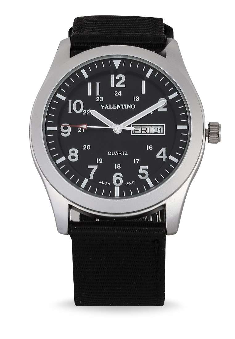 Valentino 20122293-BLACK Strap Nylon Strap Watch for Men-Watch Portal Philippines