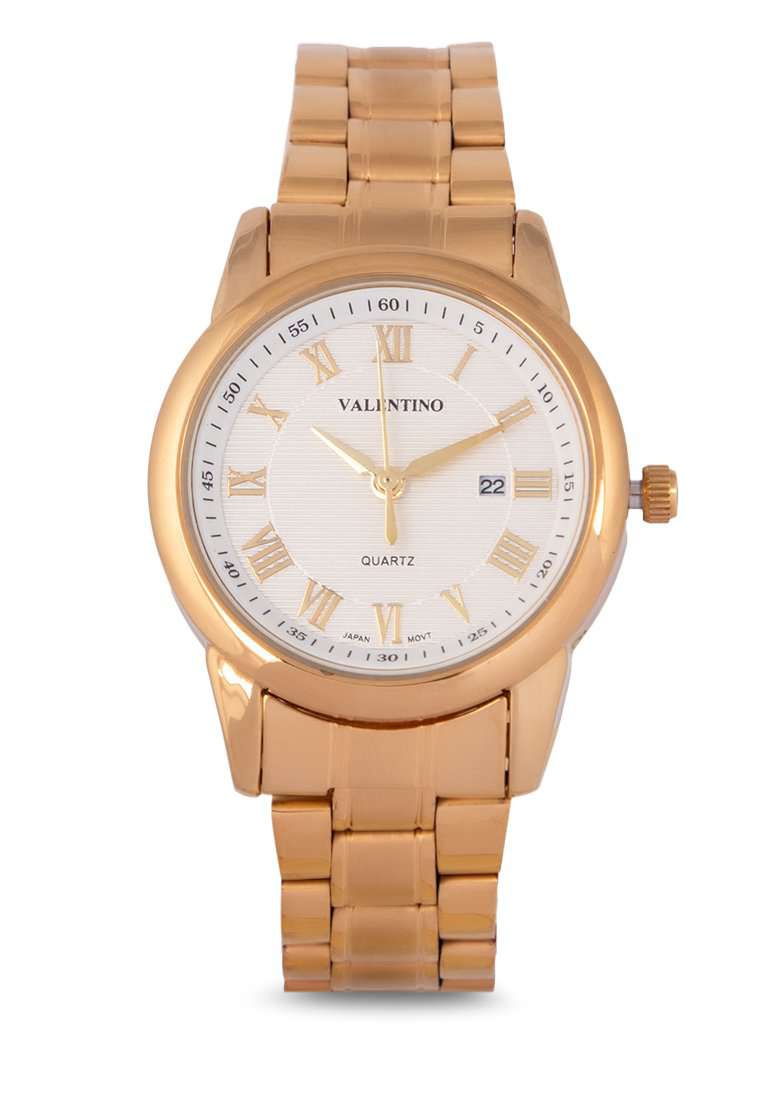 Valentino 20122298-WHITE DIAL Gold Strap Watch for Men-Watch Portal Philippines