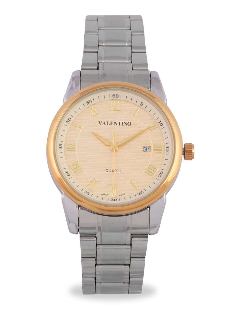 Valentino 20122299-GOLD RING-GOLD DIAL Silver Strap for Men-Watch Portal Philippines