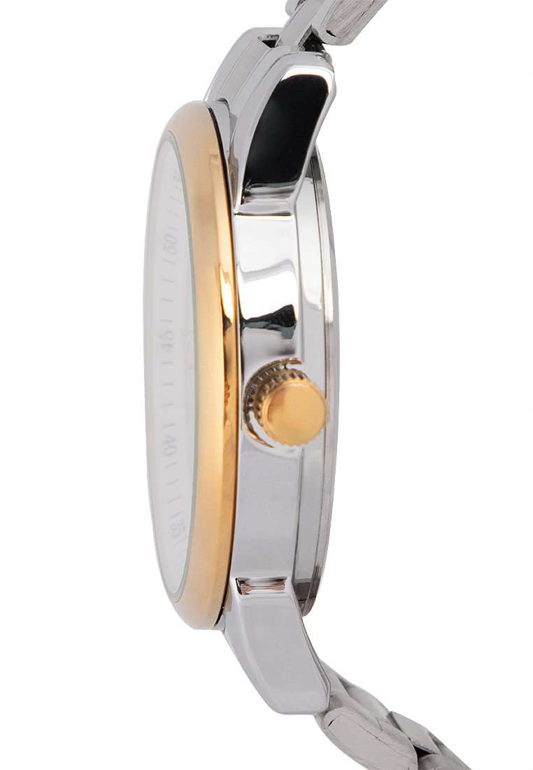 Valentino 20122299-GOLD RING-WHT DIAL Silver Strap for Men-Watch Portal Philippines