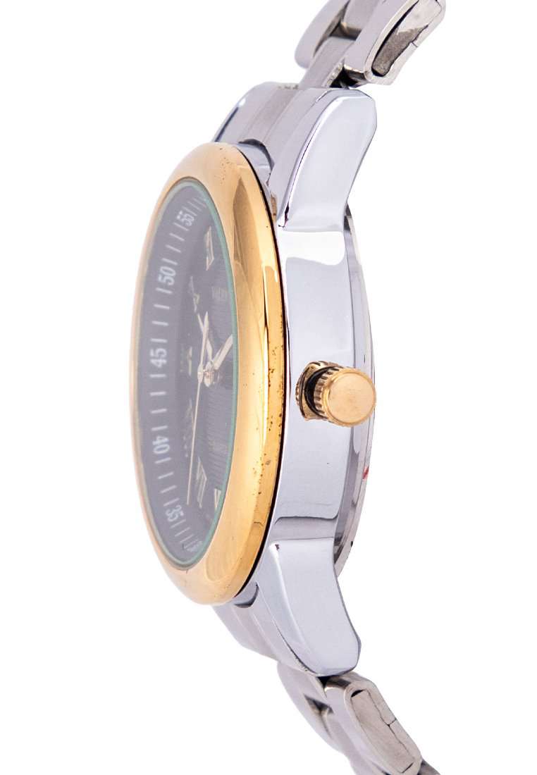 Valentino 20122300-GOLD RING-BLK DIAL Silver Strap for Women-Watch Portal Philippines