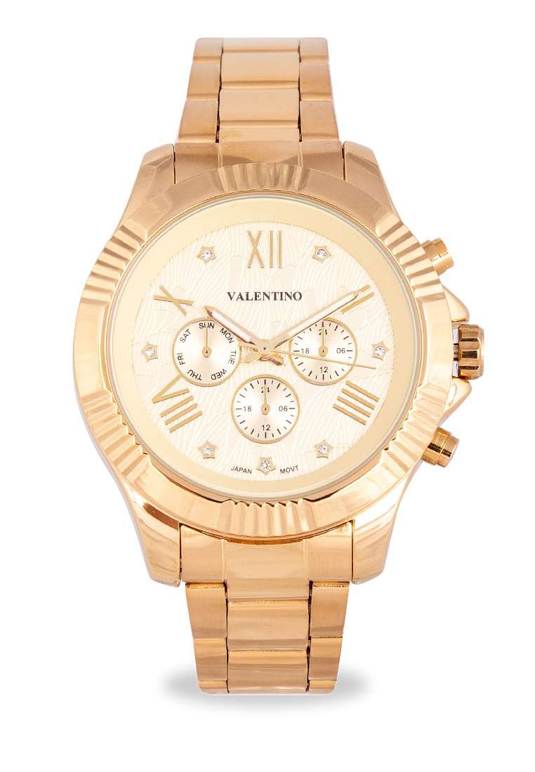 Valentino 20122301-GOLD-GOLD DL Stainless Steel Watch for Women-Watch Portal Philippines