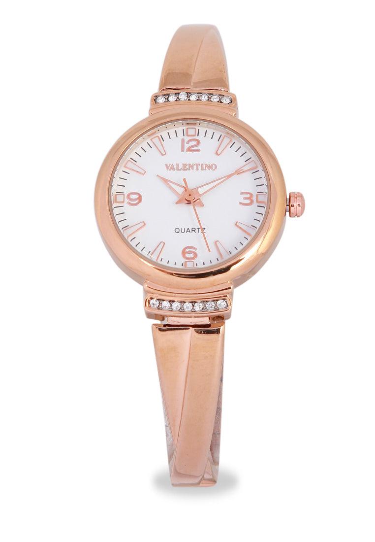 Valentino 20122305-ROSE-WHT DL Rose Gold Stainless Watch for Women-Watch Portal Philippines