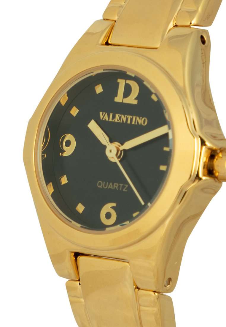 Valentino 20122307-BLACK DIAL Gold Stainless Steel Watch for Women-Watch Portal Philippines