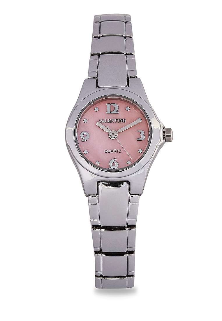 Valentino 20122308-PINK DIAL Silver Stainless Steel Watch for Women-Watch Portal Philippines