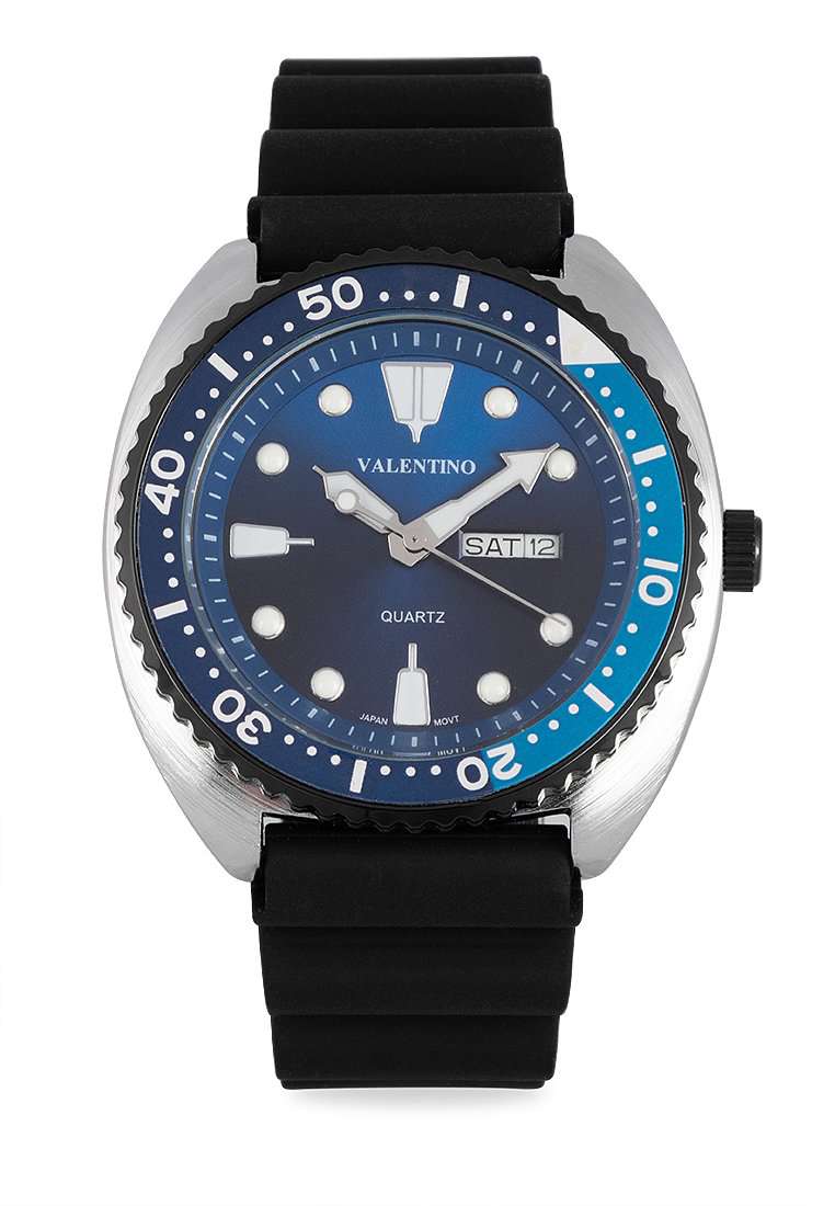 Valentino 20122314-LBLUE BLUE RING-BLUE DL Rubber Strap for Men-Watch Portal Philippines