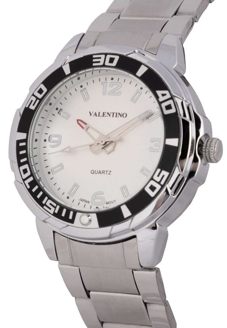 Valentino 20122318-IVORY DIAL Silver Stainless Strap Watch for Men-Watch Portal Philippines