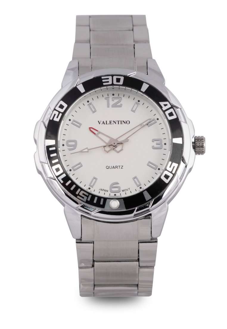 Valentino 20122318-IVORY DIAL Silver Stainless Strap Watch for Men-Watch Portal Philippines