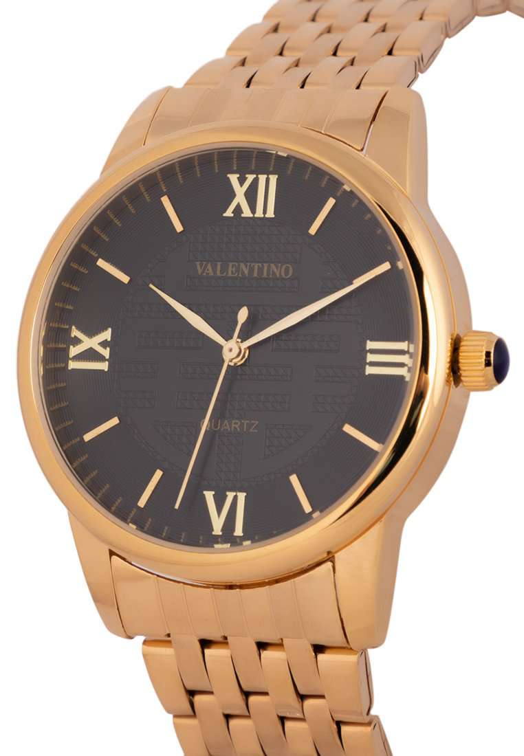 Valentino 20122321-BLACK DIAL Gold Stainless Steel Watch for Women-Watch Portal Philippines