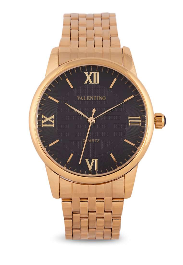 Valentino 20122321-BLACK DIAL Gold Stainless Steel Watch for Women-Watch Portal Philippines