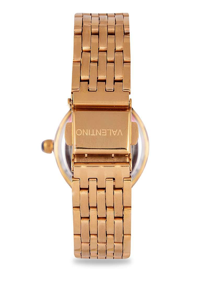 Valentino 20122322-BLACK DIAL Gold Stainless Steel Watch for Women-Watch Portal Philippines