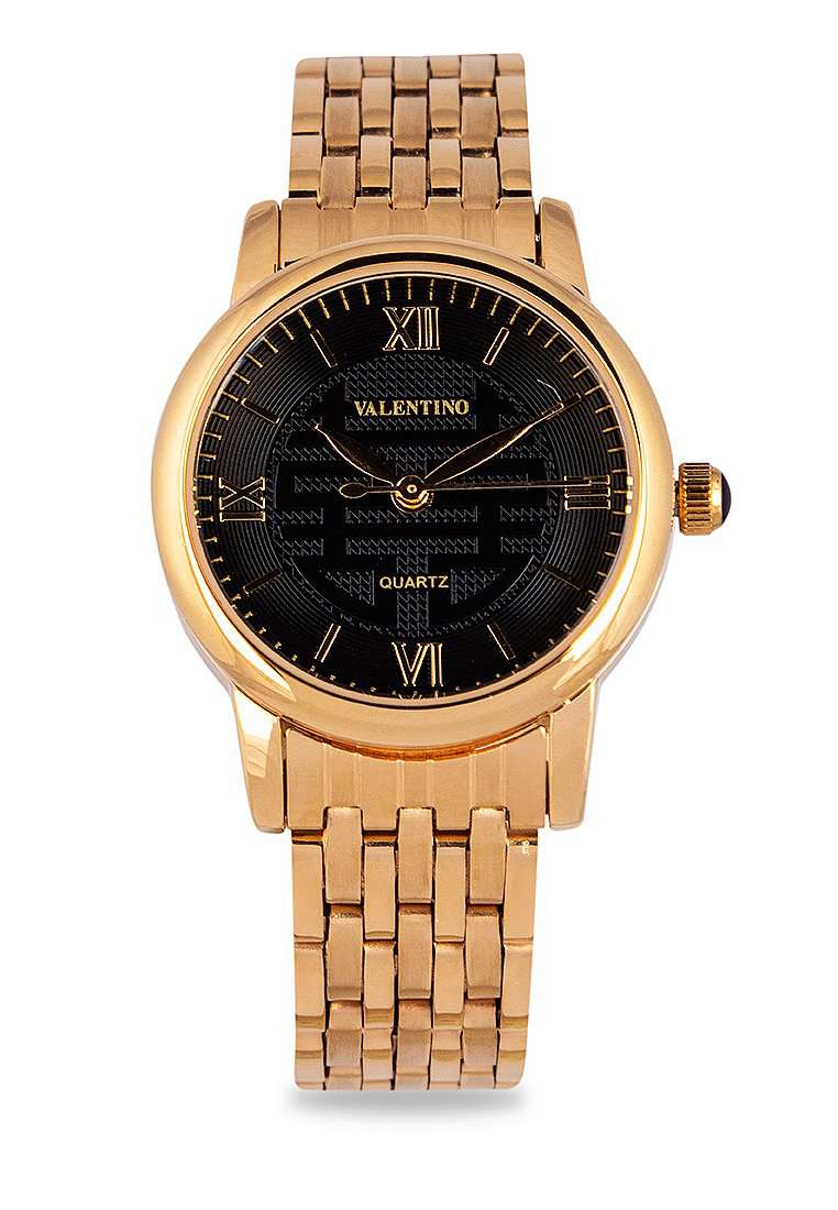 Valentino 20122322-BLACK DIAL Gold Stainless Steel Watch for Women-Watch Portal Philippines