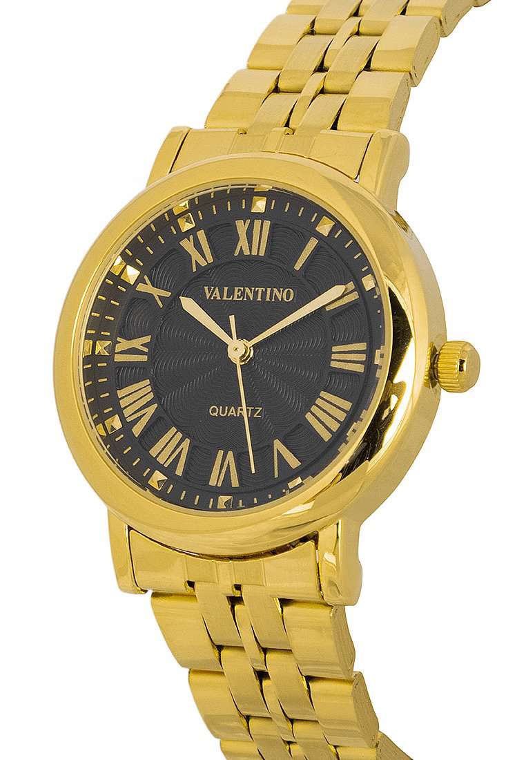 Valentino 20122325-BLACK DIAL Gold Stainless Watch for Women-Watch Portal Philippines