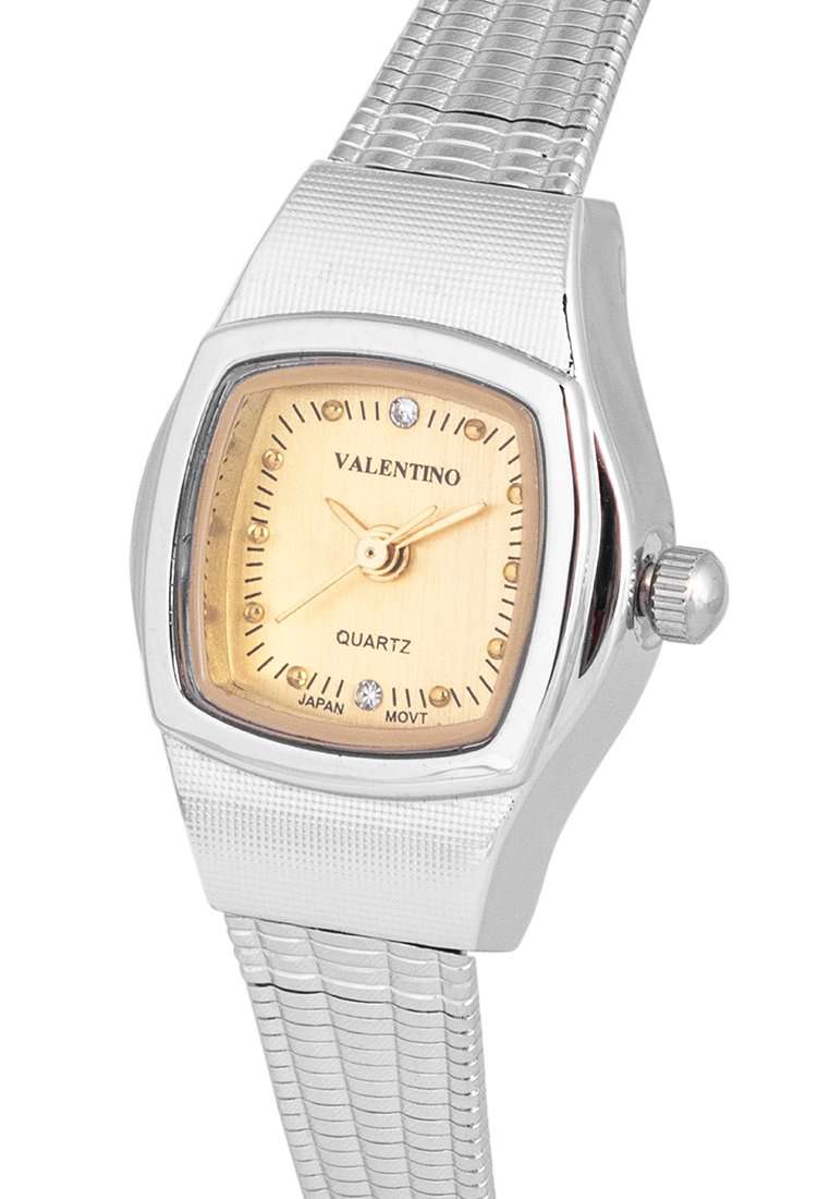 Valentino 20122331-GOLD DIAL Silver Watch For Women-Watch Portal Philippines